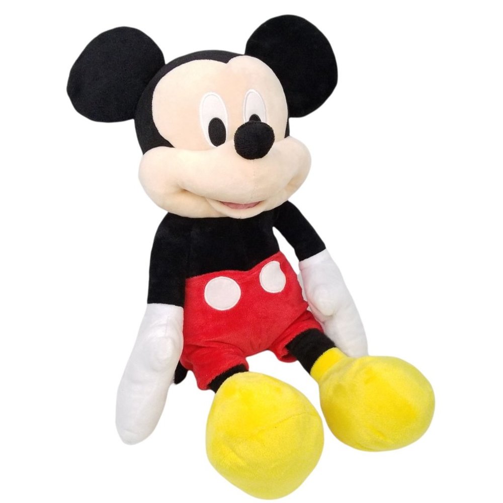 Disney Classic Mickey Mouse Plush Doll 24” L Red Shorts Yellow Shoes Floppy Toy